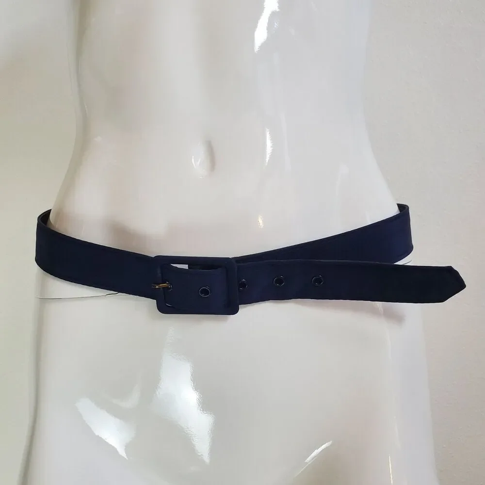 Vintage 80s Navy Cloth Belt